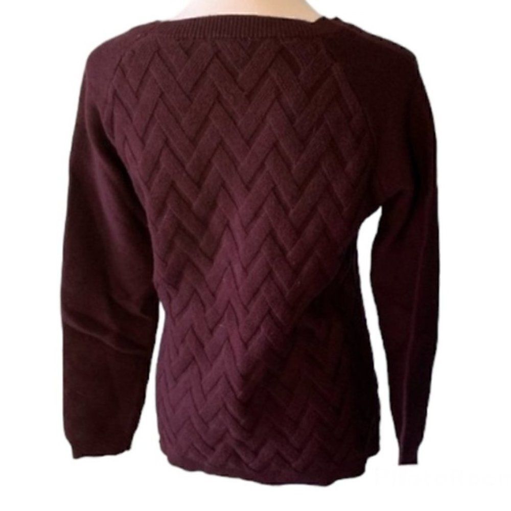Evolution Bycyrus Herringbone Pattern Sweater M - image 3